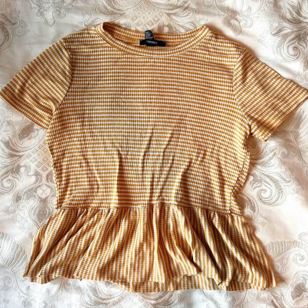 Forever 21 Striped Short Sleeve (Size M)
